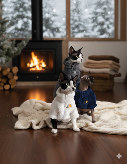 KinzoPaws Cat  and small Dog Fleece  Winter Jacket