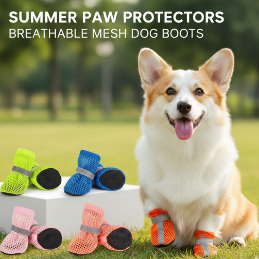 KinzoPaws Summer Breathable Mesh & Anti-Slip  Dog Shoes