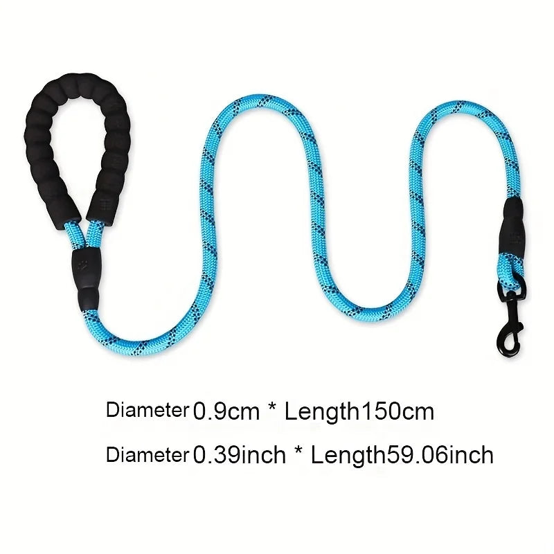 KinzoPaws 1.5m Reflective Padded Dog Leash for All Sizes