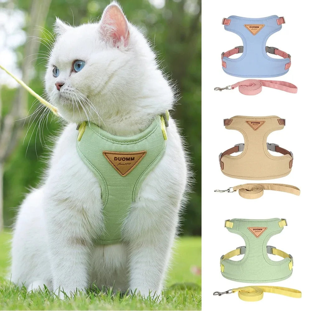 KinzoPaws Breathable Mesh Cat Harness and Leash Set