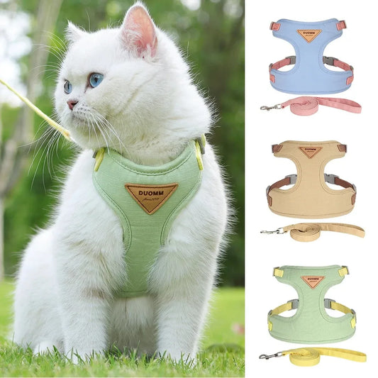 KinzoPaws Breathable Mesh Cat Harness and Leash Set