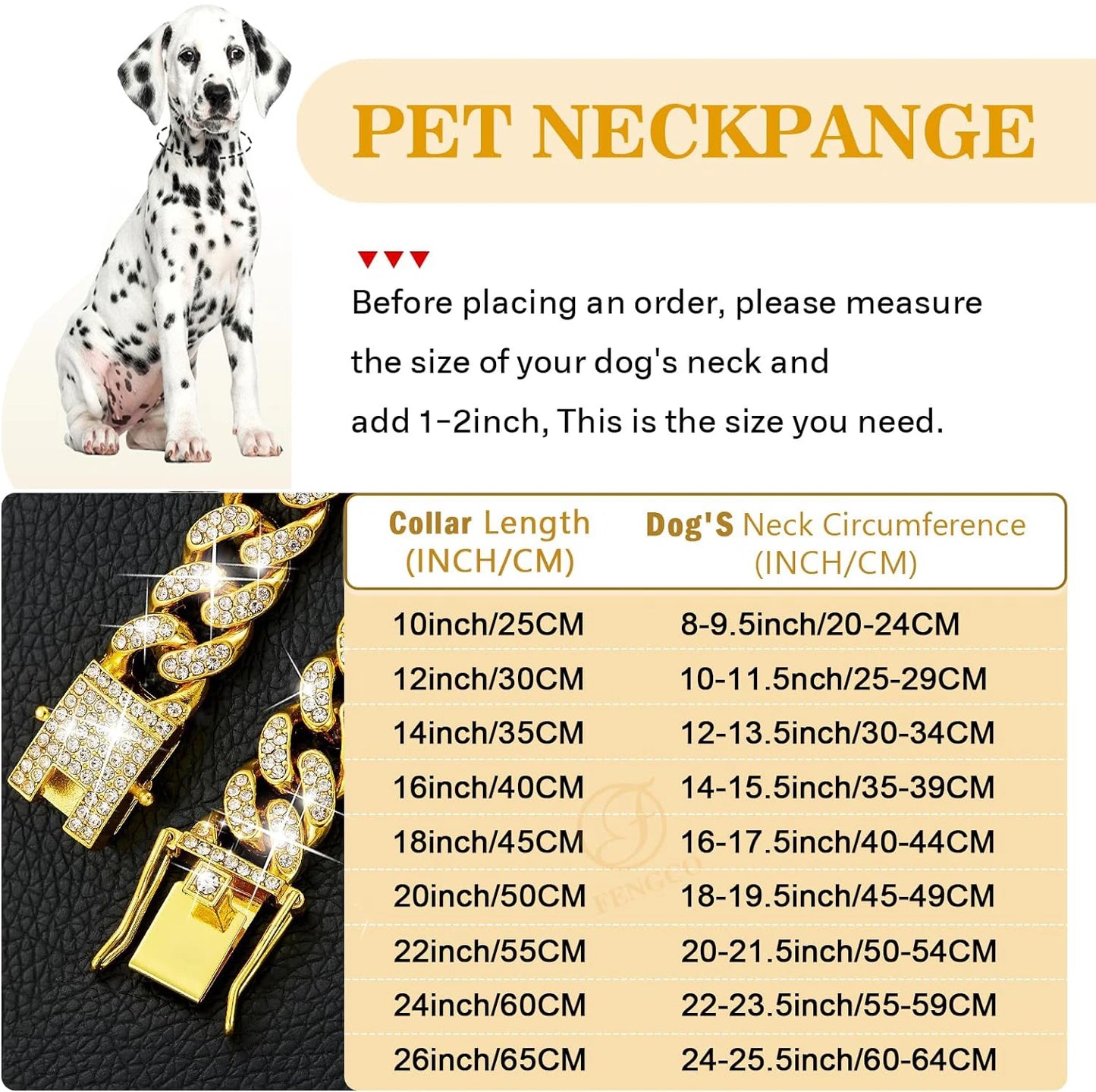 Pet Gold Plated Chain