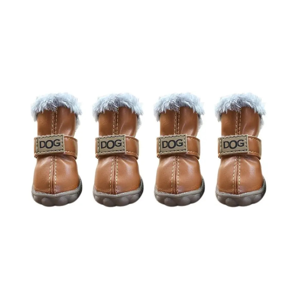 KinzoPaws 4Pcs Non-SlipSnow Winter Dog Boots