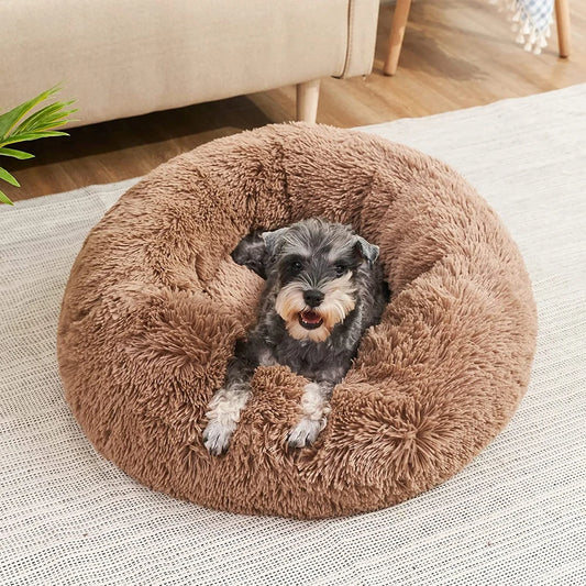 KinzoPaws Calming Donut Bed for Dogs and Cats – Plush & Soft