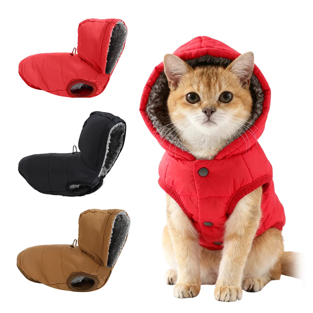 KinzoPaws  Pet Puffer Waterproof Winter Jacket with Hood