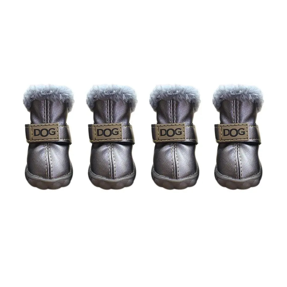 KinzoPaws 4Pcs Non-SlipSnow Winter Dog Boots