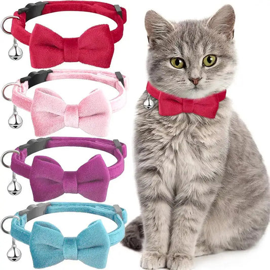KinzoPaws Adjustable Cat Bowtie Collar