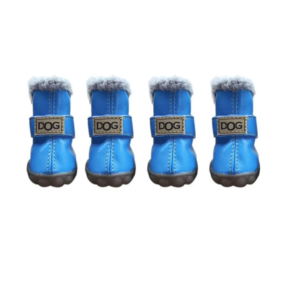 KinzoPaws 4Pcs Non-SlipSnow Winter Dog Boots